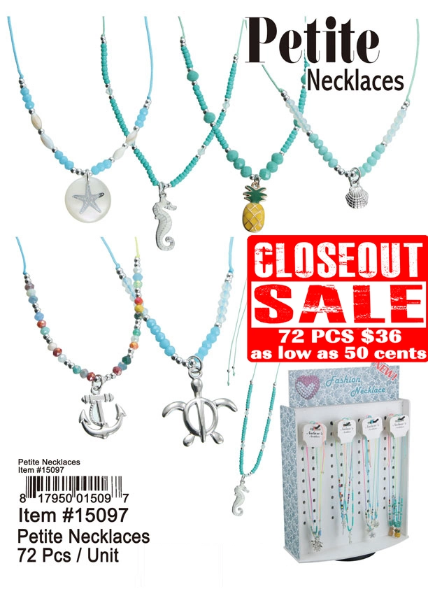 Petite Necklaces - Closeout 72 Pcs.